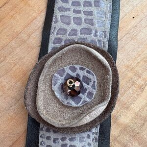 Artisan Textured Leather Bracelet